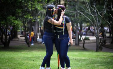 Miembros de la comunidad LGBTI, el día que realizaron marchas y actividades culturales en distintas ciudades del país. Colprensa