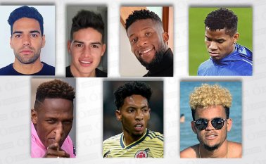 Radamel Falcao, James Rodríguez, Jefferson Lerma, Wilmar Barrios, Yerry Mina, Johan Mojica y Luis ‘El Guajiro’ Díaz. Internet