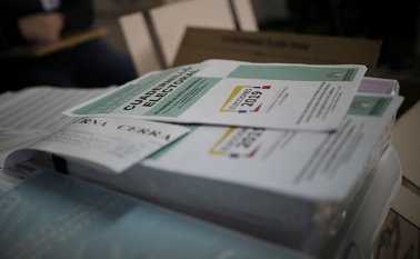 Puesto de votación en elecciones regionales. Colprensa