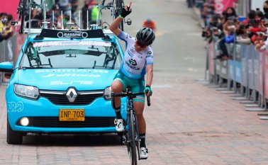 Yeny Colmenares fue la vencedora de la tercera etapa de la Vuelta a Colombia femenina. Cortesía