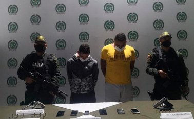 Los capturados se hacían pasar por miembros del Epl y venían exigiendo la suma de 120 millones a un docente. Policía