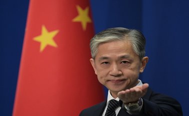 El portavoz del Ministerio de Relaciones Exteriores de China, Wang Wenbin. AFP