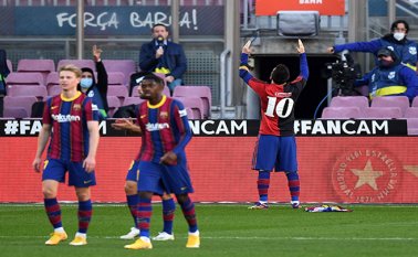 Messi selló el triunfo en el 73, tras acertar con un eslalon marca de la casa y conectar un cañón. Cortesía