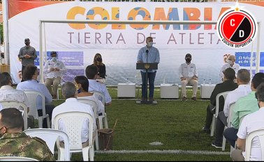 Presidente Iván Duque asiste a la inauguración de cancha sintética de fútbol Maracaná, la cual va a beneficiar a los habitantes del barrio Belén, dentro de la estrategia nacional, transformación por medio del deporte. La Opinión
