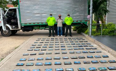 La cocaína está valorada en al menos 311 millones de pesos. Policía