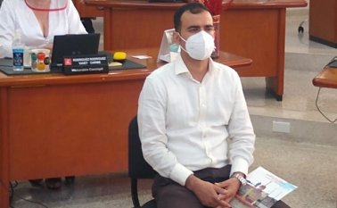 Karol Yessid Blanco Monroy (centro), durante la sesión plenaria que lo designó como personero de Cúcuta. Juan Pablo Cohen / La Opinión