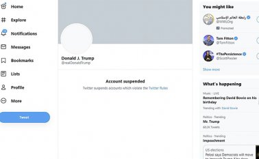 La decisión de Twitter fue tomada dos días después de que partidarios de Trump irrumpieran en el Capitolio de Washington en donde protagonizaron enfrentamientos con los agentes de seguridad y vandalizaron el edificio. AFP