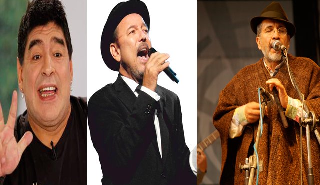 Artistas como Rubén Blades y Jorge Velosa, así como el exfutbolista argentino Diego Maradona se sumaron a la iniciativa. (Foto tomada de internet)