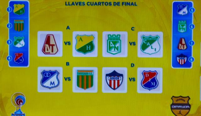 Así quedaron las llaves de las semifinales del fútbol colombiano. Colprensa