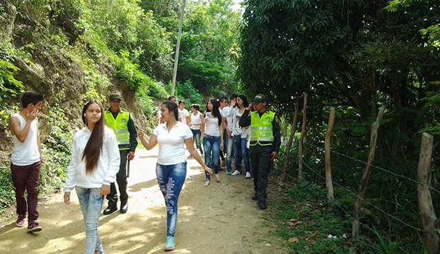 En el recorrido, los jóvenes conocieron parte de la riqueza ambiental y cultural que tiene la provincia de Ocaña. Cortesía