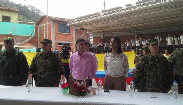 Ceremonia de inauguración del parque en la que estuvo presente el ministro del Interior Juan Fernando Cristo. Javier Sarabia