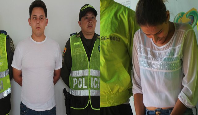 La mujer fue arrestada en el barrio Siglo XXI y el hombre en Motilones. Policía Nacional
