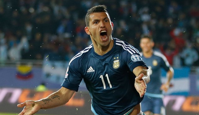 Sergio Agüero, autor del gol de Argentina. AP