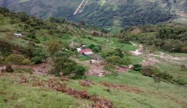 Los continuos deslizamientos en Labateca, son el foco de alarma entre la comunidad. Más de 30 familias ya han sido reubicadas solo en esta zona. Suministrada