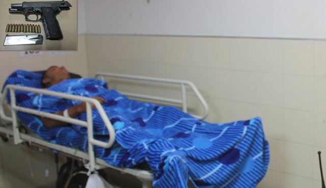 Juan Gabriel Velasco Villamizar, de 23 años, resultó herido luego de enfrentarse con la Policía en el corregimiento Aguaclara, zona rural de Cúcuta. El detenido se encuentra bajo observación médica. Cortesía