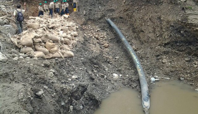 Actualmente, el gasoducto que recorre las zonas afectadas por las lluvias es objeto de reparaciones que tardarán, debido a las condiciones climáticas. Cortesía