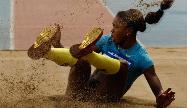 Ibargüen es la gran favorita para la prueba de salto triple en los Panamericanos de Toronto que comienzan mañana. Archivo