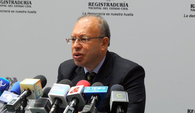 Registrador nacional Carlos Ariel Sánchez. Colprensa