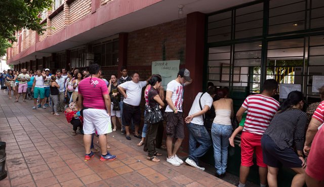 Así se veía ayer el puesto de votación en el Colegio Sagrado Corazón, de Cúcuta. Juan Pablo Cohen