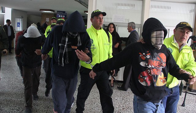Detenidos por atentados en Bogotá. Colprensa