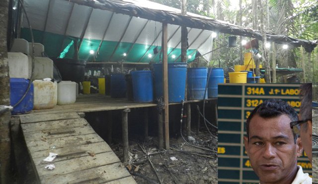 El laboratorio fue descubierto en la vereda Caño Pato. Archivo
