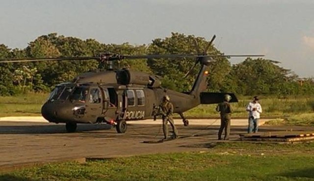 Esta es una de las últimas fotos del helicóptero de la Policía siniestrado. Cortesía | Fabio Restrepo