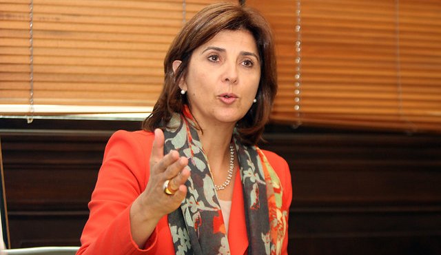 Ministra de Relaciones Exteriores, María Ángela Holguín. Colprensa