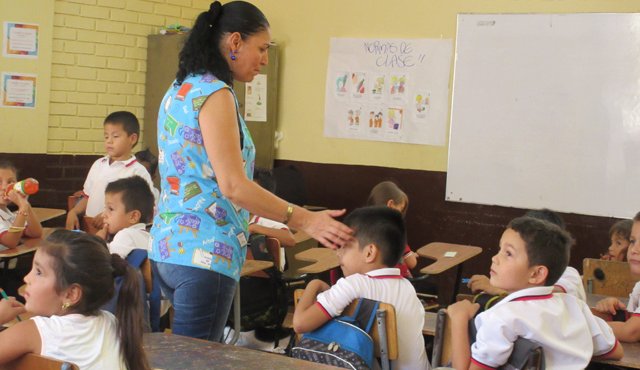 Las aulas de La Parada están desocupadas, por falta de estudiantes. Jean Javier García