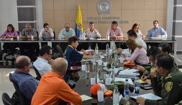 Juan Manuel Santos en reunión privada en la Mecuc. Presidencia de la República