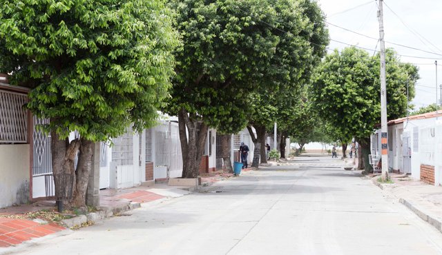 Así permanecen las calles de El Nuevo Escobal, un barrio fronterizo, que no ha sido golpeado por la crisis humanitaria por el cierre de la frontera. La Opinión