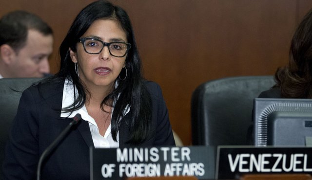 Canciller venezolana Delcy Rodríguez. Archivo