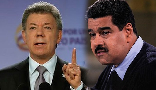 El presidente Juan Manuel Santos y el presidente Nicolás Maduro. Colprensa