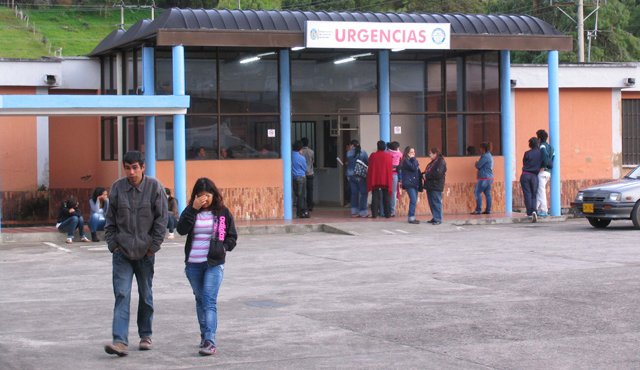 El delincuente herido fue llevado al hospital de Pamplona, en donde falleció. Archivo