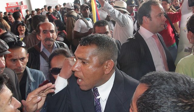 Luis Carlos Morales, vocero de la protesta y presidente Asociación de Desplazados, Personas Vulnerable. Colprensa