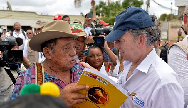 El presidente Juan Manuel Santos visitó este martes en Paraguachón (Maicao). Colprensa