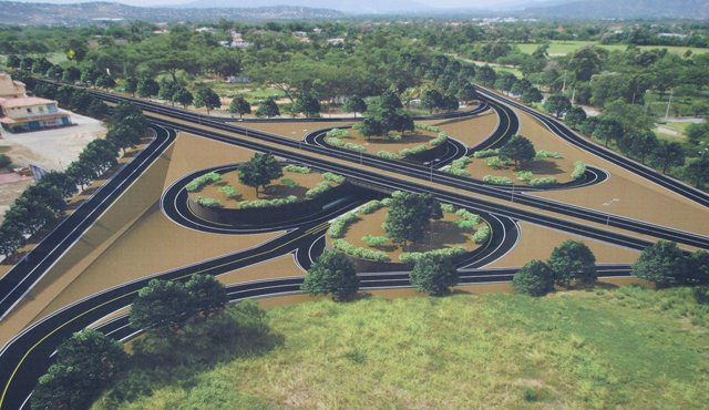 Maqueta del puente de la Gran Colombia que se construye en la autopista internacional que comunica a Villa del Rosario, en el sitio conocido como Rumichaca. Orlando Carvajal