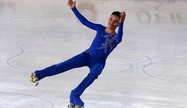 Brayan Carreño en el Mundial de Patinaje Artístico. Colprensa