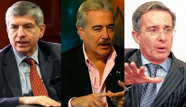 César Gaviria, Andrés Pastrana y Álvaro Uribe Vélez. Internet