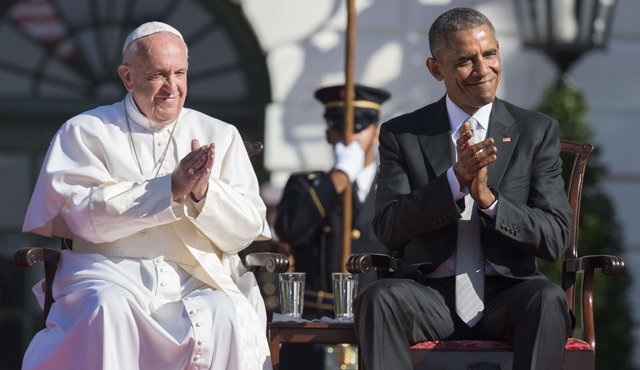 El papa Francisco y el presidente de Estados Unidos, Barack Obama. AFP