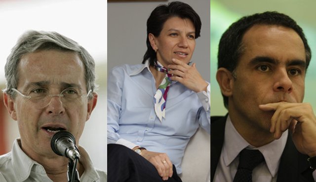 Álvaro Uribe Vélez, Claudia López y Armando Benedetti. Archivo