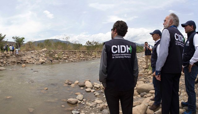 Los representantes de la CIDH recorrieron la frontera colombiana del 10 al 12 de septiembre. Juan Pablo Cohen