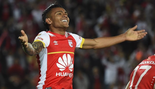 Wilson Morelo marcó el gol de la victoria de Independiente Santa Fe AFP