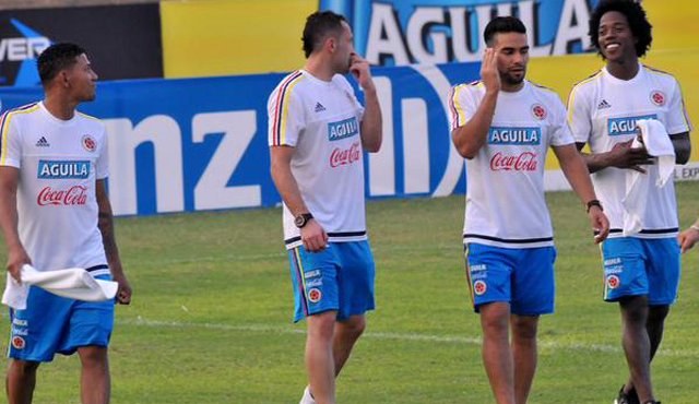 Los jugadores de la Selección Colombia tuvieron su primera práctica este lunes en Barranquilla. Federación Colombiana de Fútbol