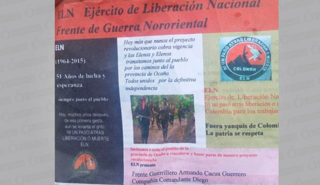 Estos panfletos fueron dejados en el lugar de los hechos. Tomada de Twitter @Cucutizate