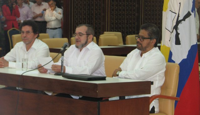 Las Farc en las negociaciones en La Habana. Archivo