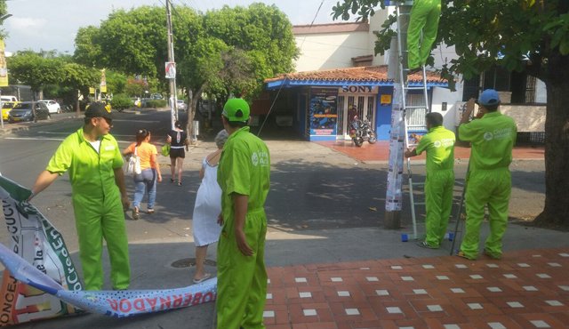 Civismo en Acción comenzó la limpieza de la ciudad. Suministrada