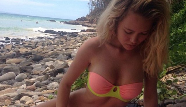 La modelo confesó que se tomó casi 100 fotos para escoger esta que montó a su Instagram. Tomada de Internet