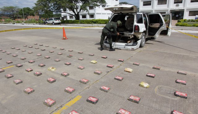 La droga fue valorada en 450 millones de pesos. Policía Nacional