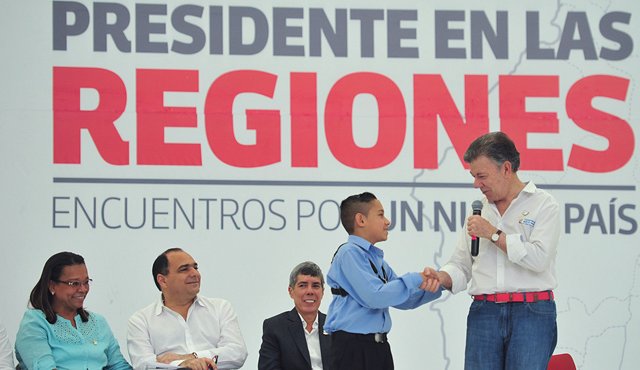 El presidente Juan Manuel Santos señaló que en los últimos cuatro años el Sistema General de Regalías ha generado 34 billones de pesos. Cortesía