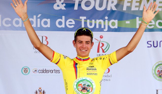 El antioqueño Julián Cardona se impuso, ayer, en la segunda etapa de la contrarreloj individual de la 31 Vuelta del Porvenir colombiano, con la que asumió el liderato de la competencia. Cortesía
